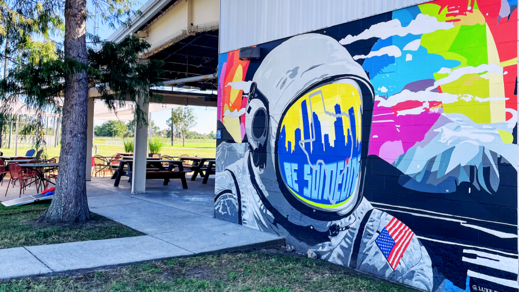 The mural at JSC's Tranquility Base