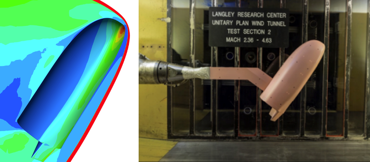 (Langley wind tunnel, Army Research Laboratory (ARL) ballistic range).