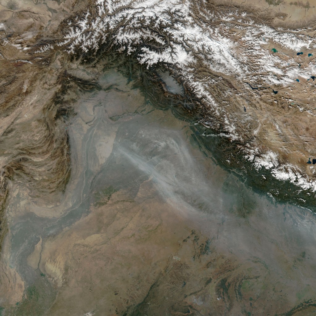 Annual fires contributed to hazy skies over northern Pakistan and India, causing schools in some areas to close.