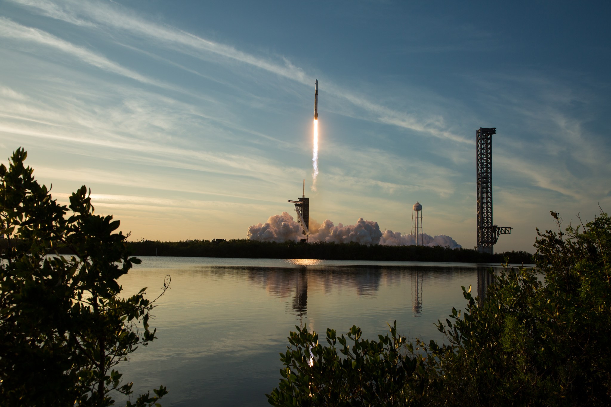 A SpaceX Falcon 9 rocket carrying the company's Dragon spacecraft is launched on NASA’s SpaceX Crew-10 mission to the International Space Station with NASA astronauts Anne McClain and Nichole Ayers, JAXA (Japan Aerospace Exploration Agency) astronaut Takuya Onishi, and Roscosmos cosmonaut Kirill Peskov onboard, Friday, March 14, 2025, from NASA's Kennedy Space Center in Florida. NASA’s SpaceX Crew-10 mission is the tenth crew rotation mission of the SpaceX Dragon spacecraft and Falcon 9 rocket to the International Space Station as part of the agency’s Commercial Crew Program. McClain, Ayers, Onishi, and Peskov launched at 7:03 p.m. EDT from Launch Complex 39A at the NASA's Kennedy Space Center to begin a six month mission aboard the orbital outpost.