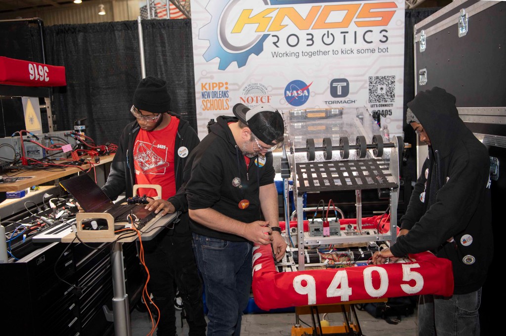 NASA serves as a lead sponsor, along with NASA Stennis employees and interns volunteering, for the third annual FIRST Robotics Magnolia Regional Competition on March 14.