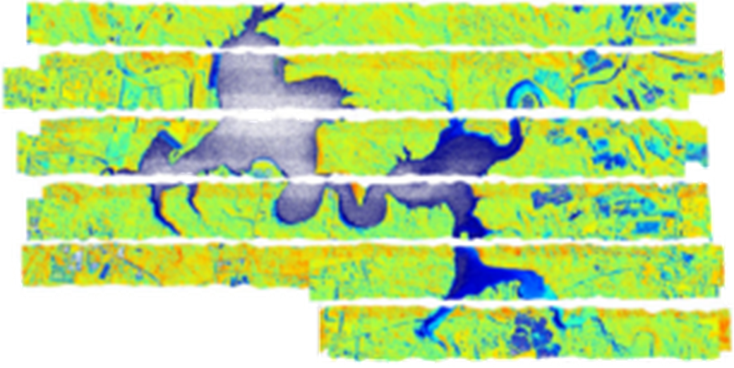 HSI2.0 georeferenced hyperspectral map over Harsh Lake.