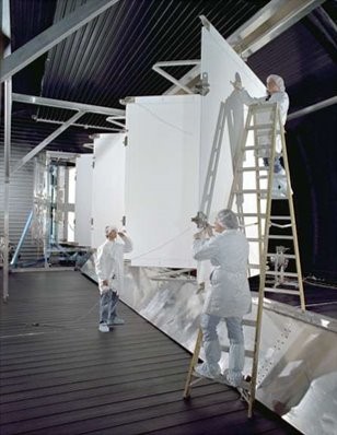 ISS Heat Rejection System Radiator Development used to cool science equipment and habitation modules tested at SEC from 1996 -1999