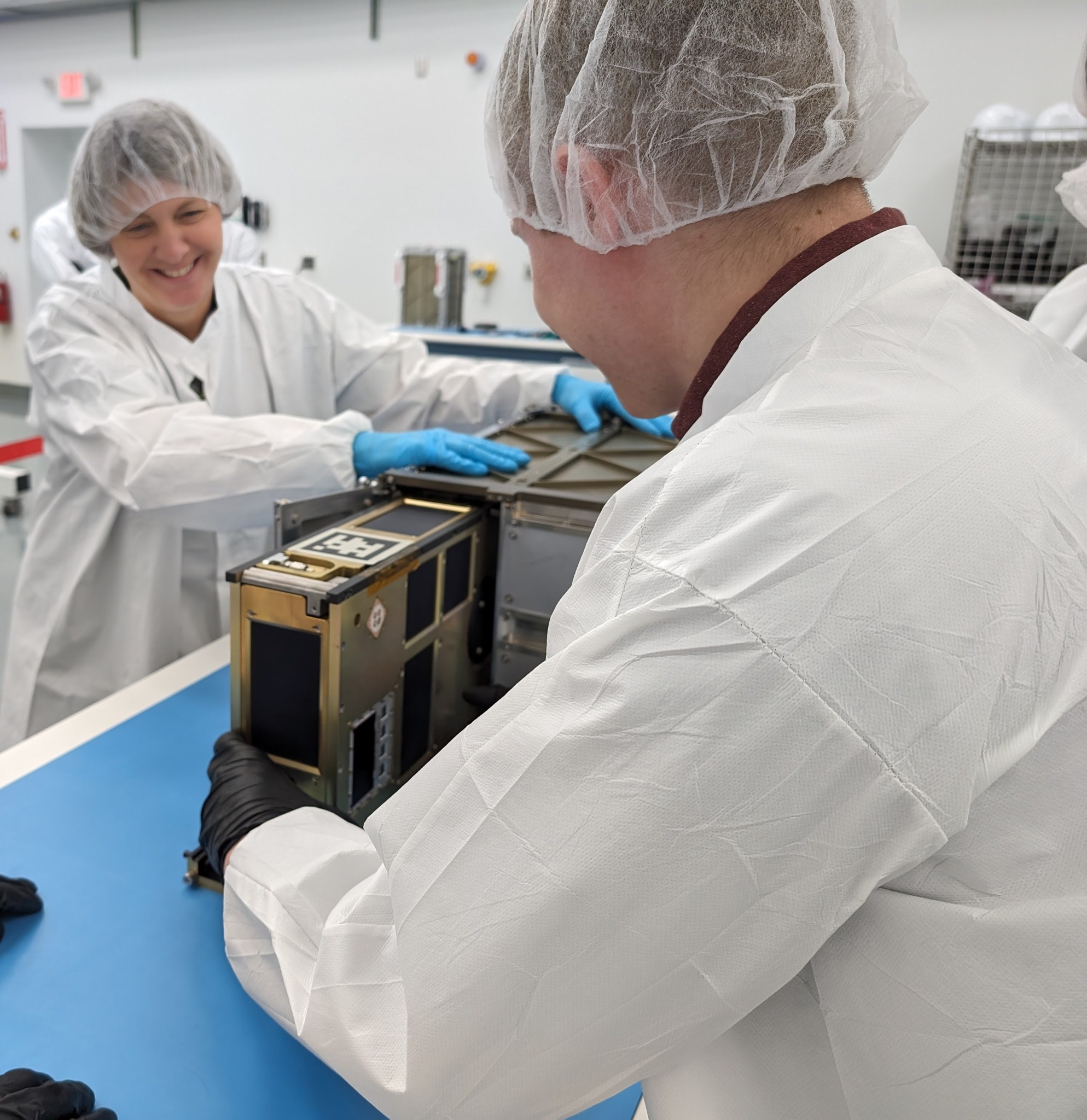 Macy Mabry, Former Director of Mission Management at Firefly Aerospace (left) James Berck, R5 Deputy Project Manager
