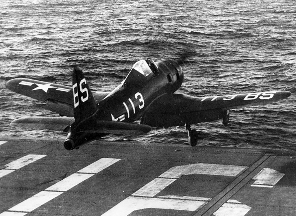 XFR-1 aircraft takes off from carrier