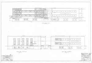 Elevation drawing of building.