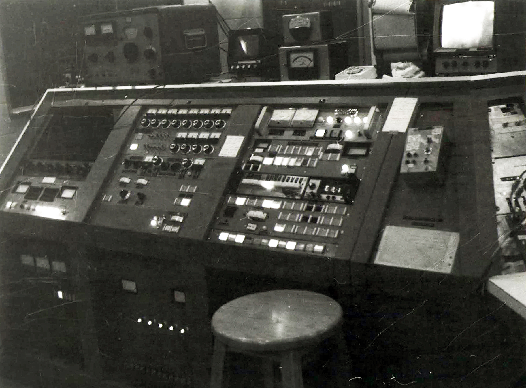 Control panels in control room.