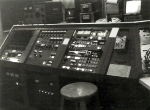 Control panels in control room.
