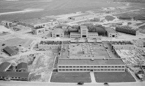 Aerial view of the AERL campus in 1944,
