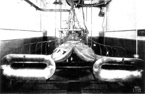 Engine installed in test cell.