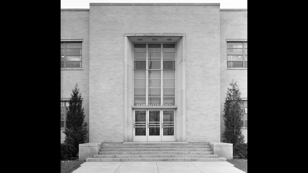 Stairs and entrance to building.