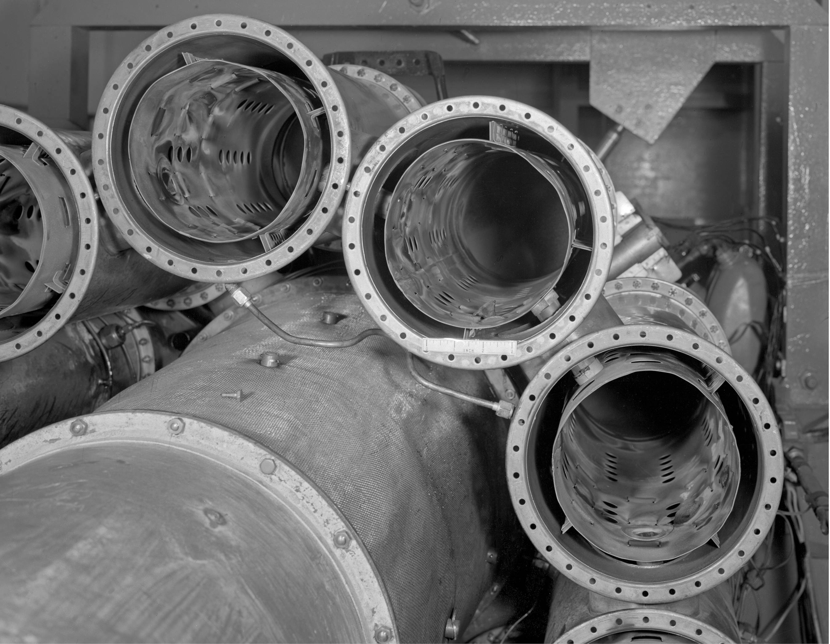 Close-up of a GE I-16 engine