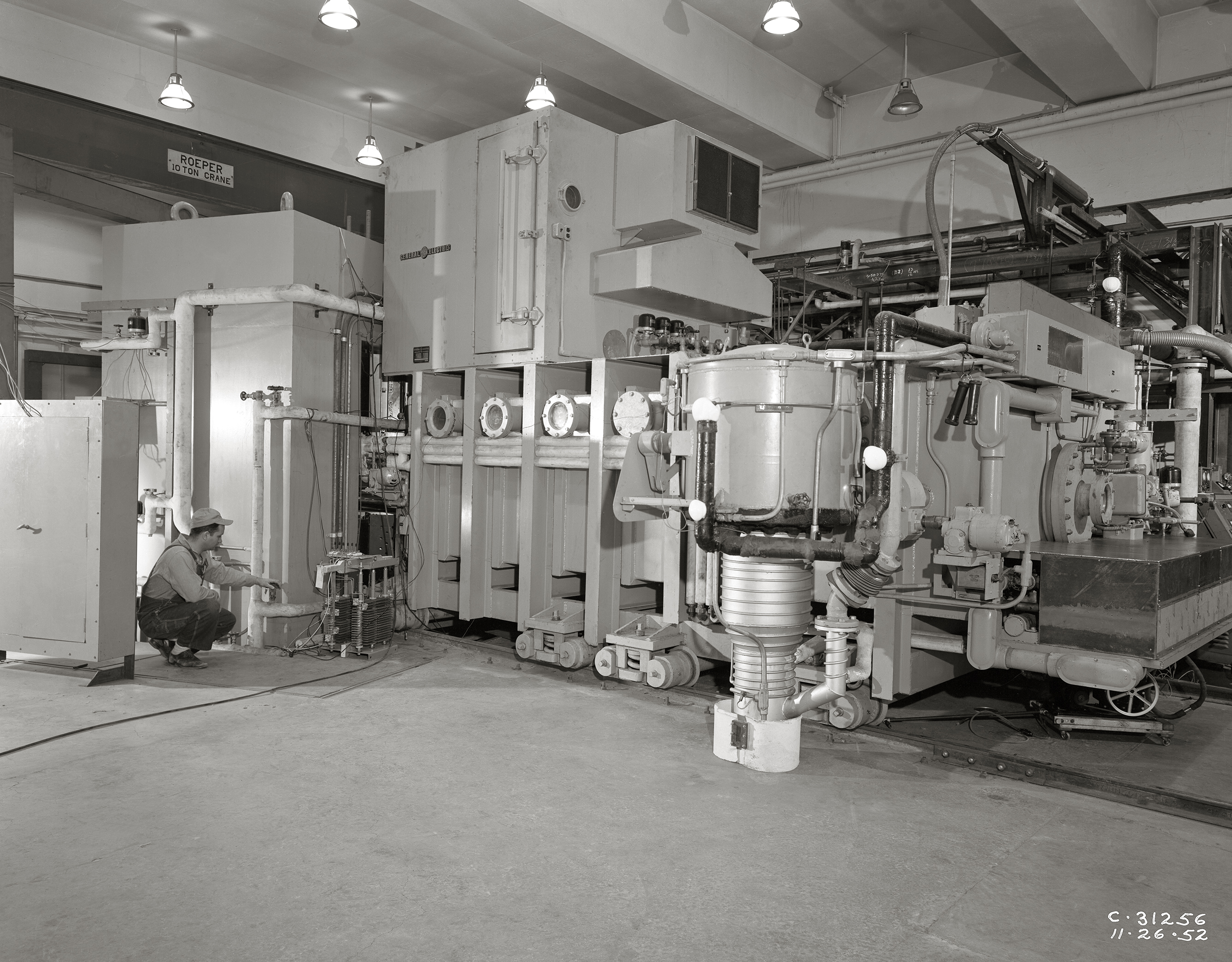 Large equipment in room.