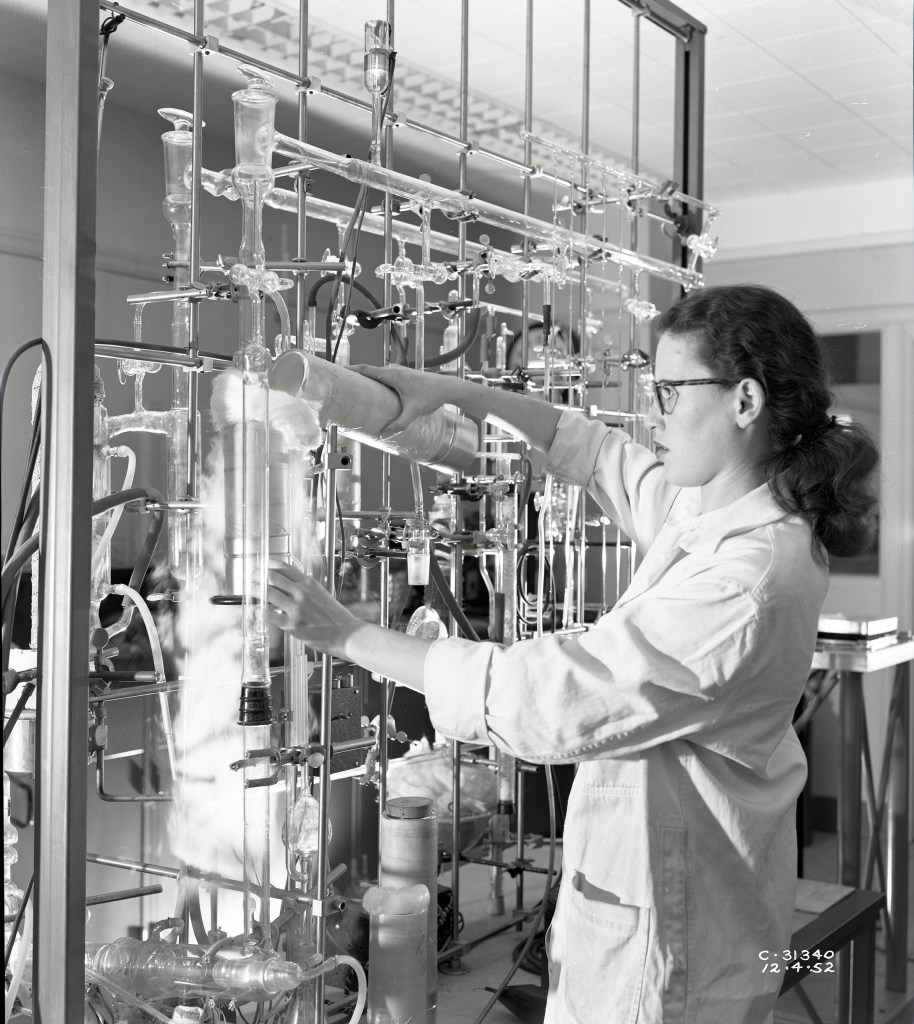 Woman in chemistry lab.
