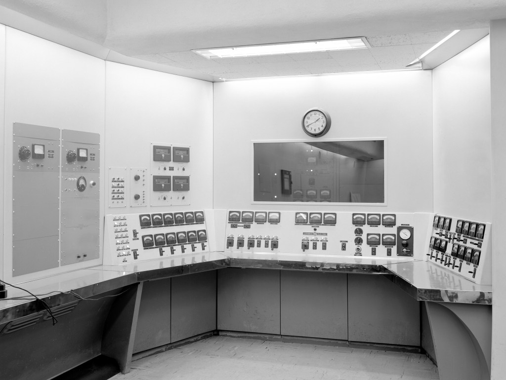 Empty control room.