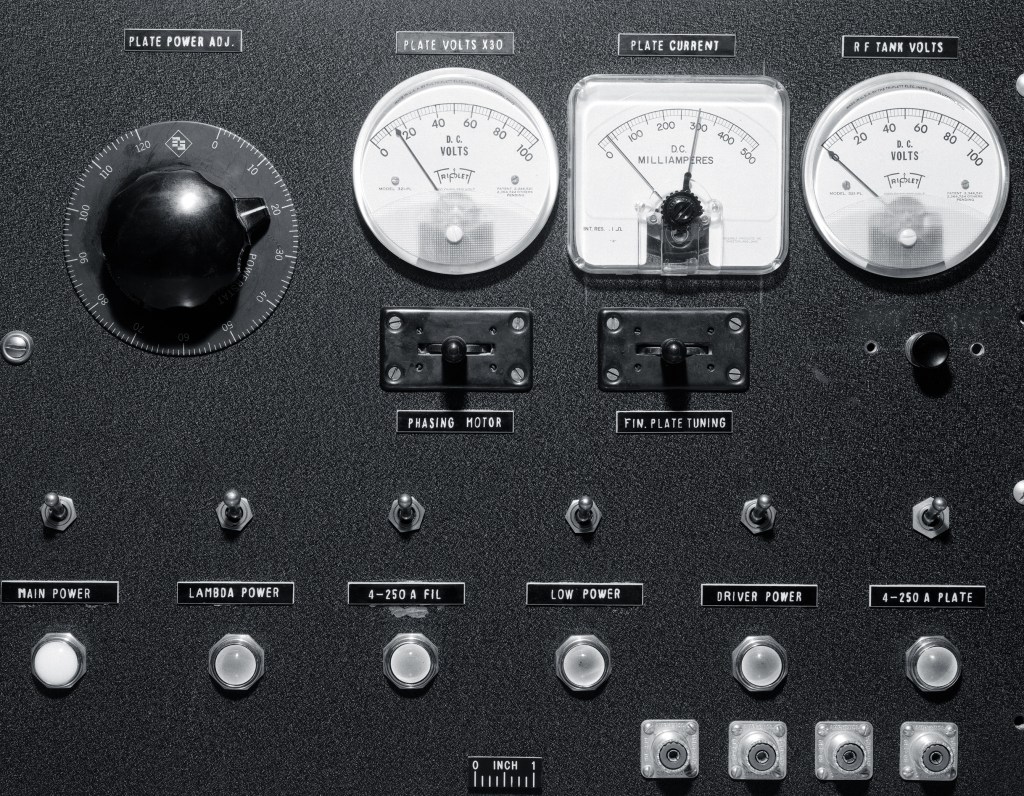 Control panel closeup.