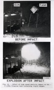 Before and after images of impact test.