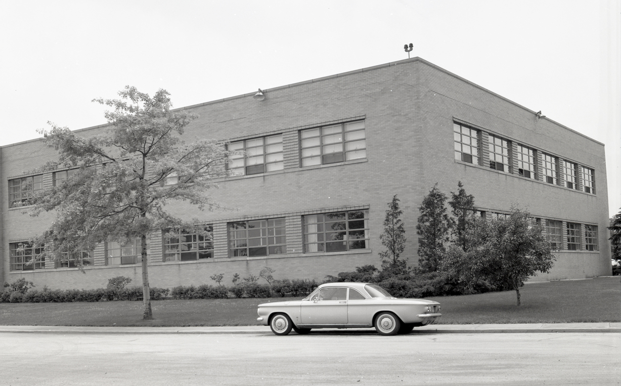 Exterior view of two-story building.