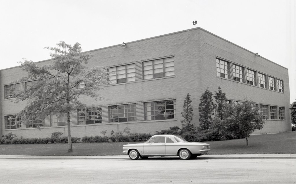 Exterior view of two-story building.