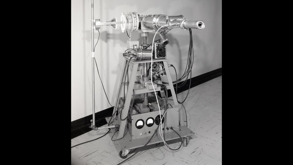 Equipment on small test stand.
