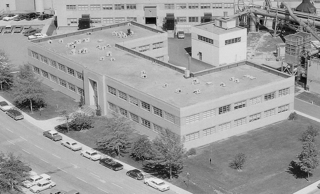 Exterior view of two-story building.