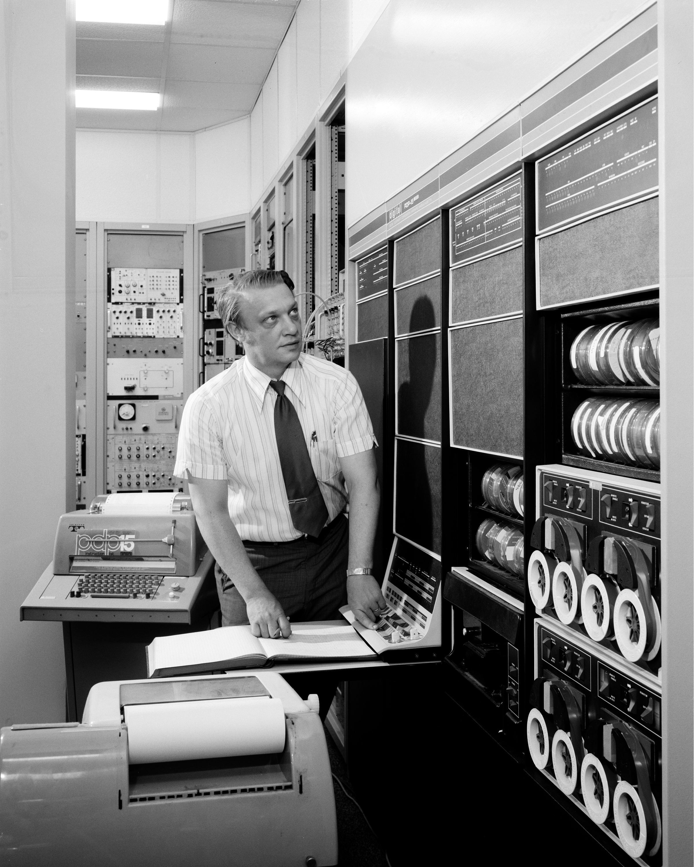 Data recorders with man.