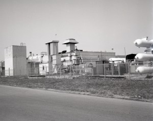 View of northwest exterior corner of the SPL