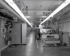 View from the north of the main access way in the Special Projects Laboratory.