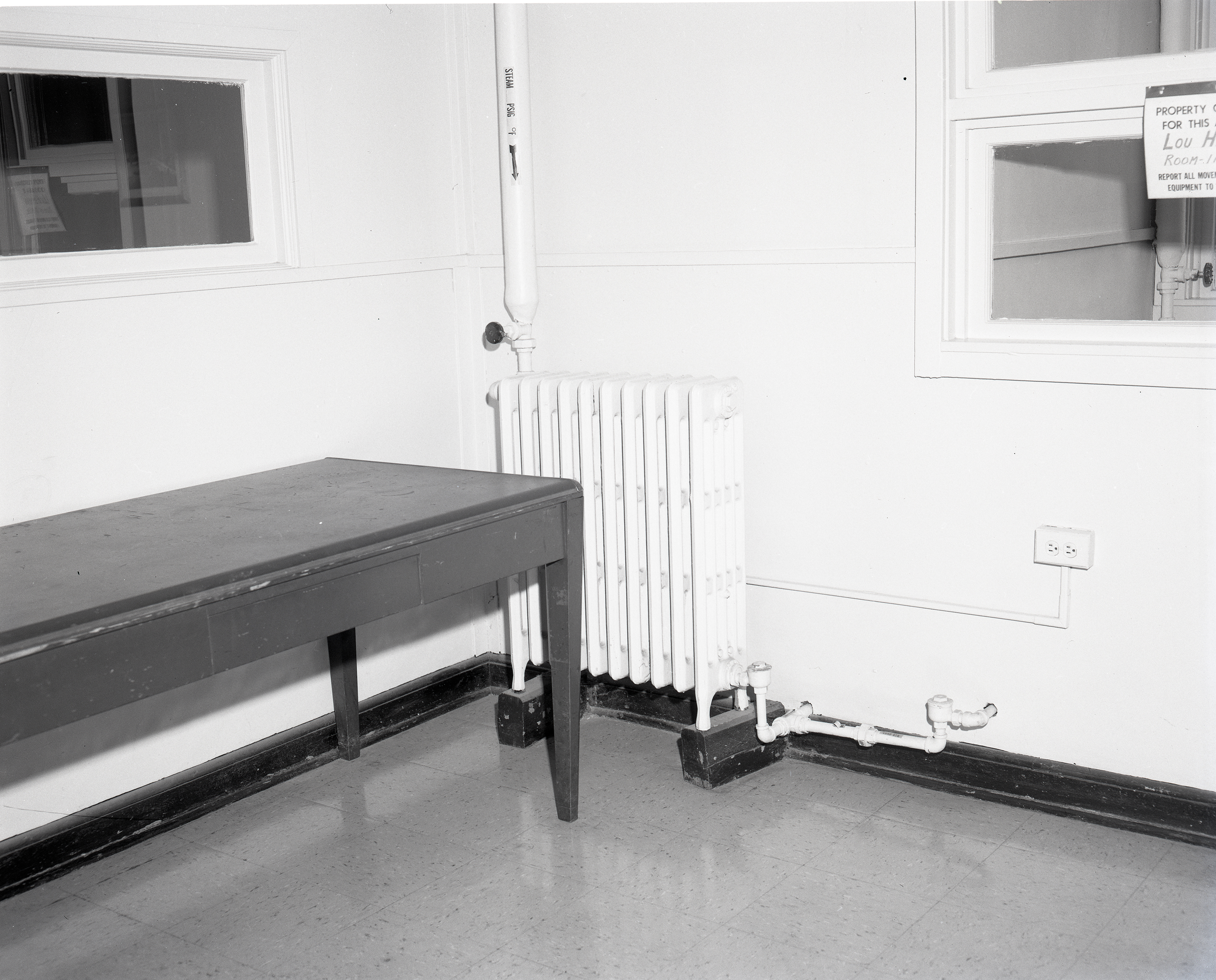 Interior of small empty office inside the SPL.