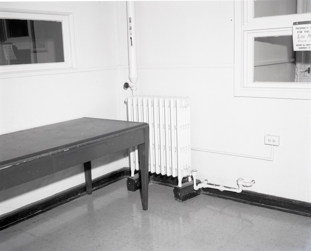 Interior of small empty office inside the SPL.