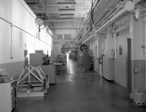 View of hallway and test cells in northern portion of the SPL.