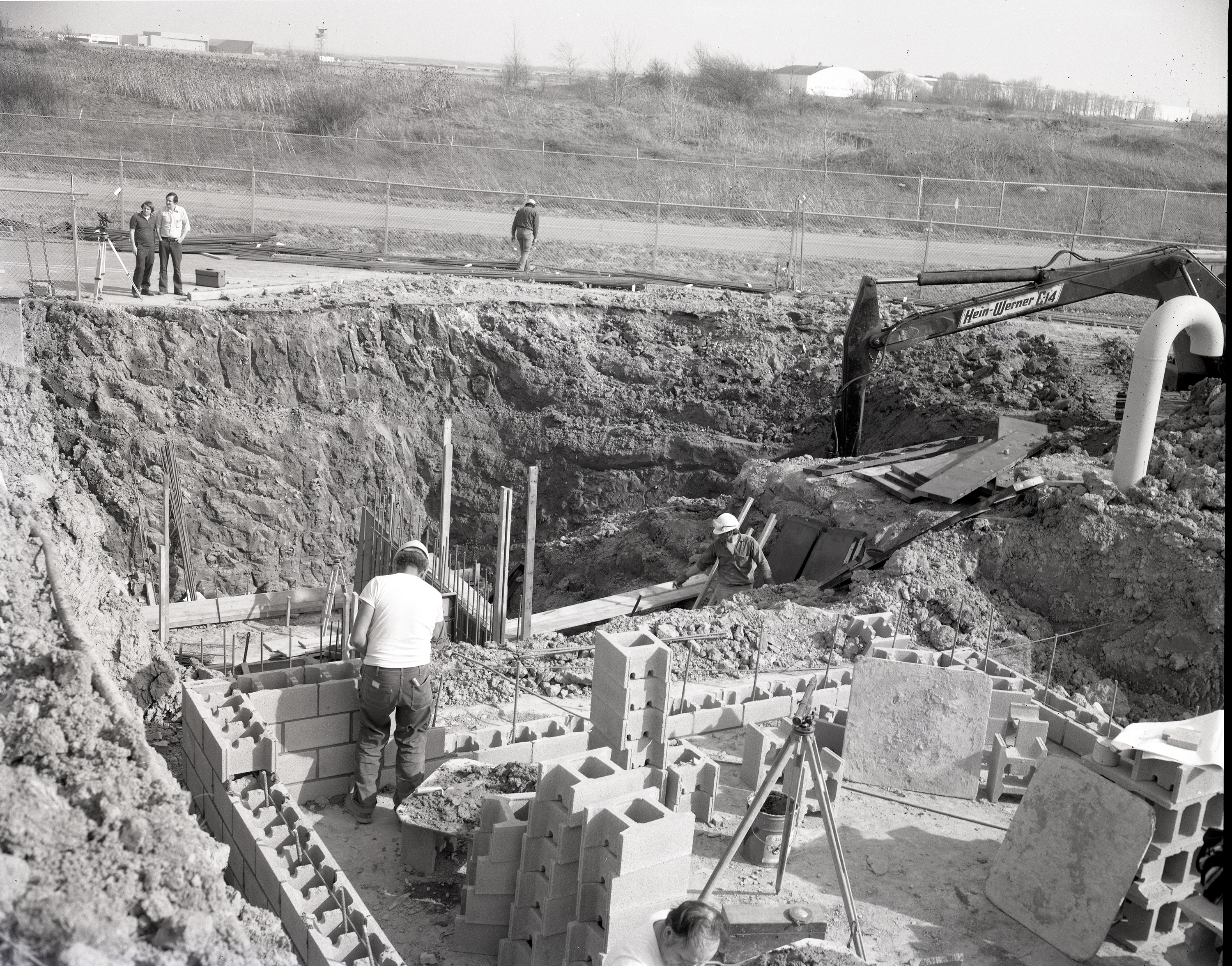 Excavation of site.