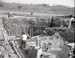 Excavation of site.
