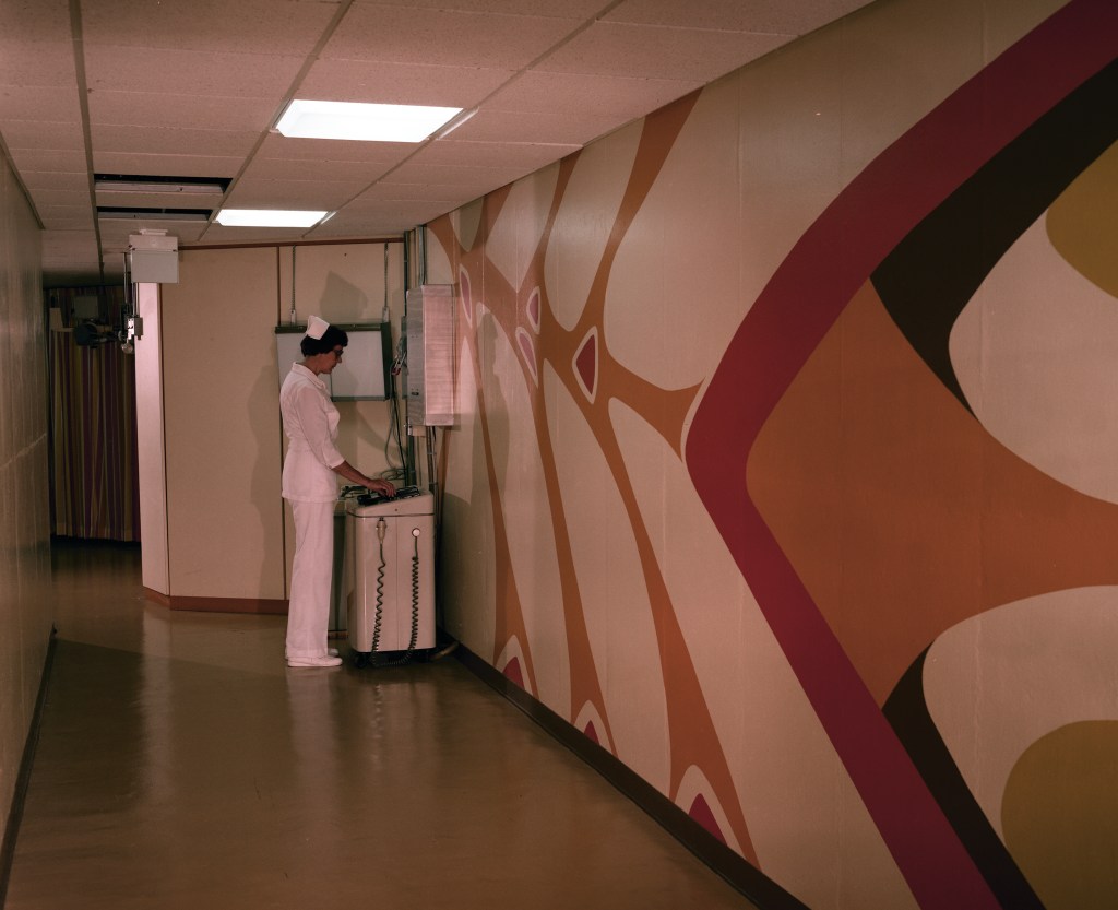 Nurse in hallway.