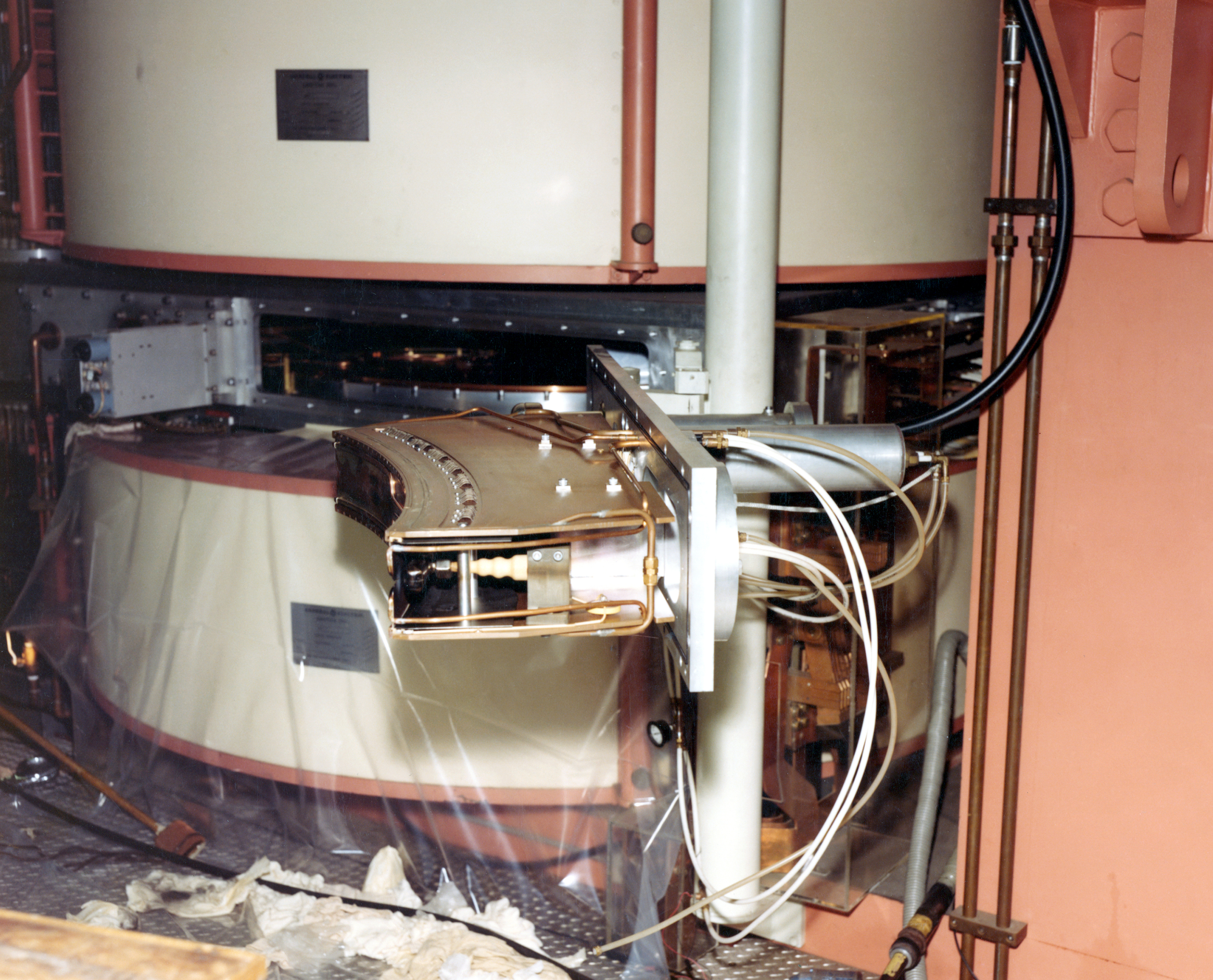 Cyclotron with dees.