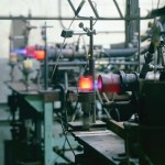 Burner rigs operating on lab table.