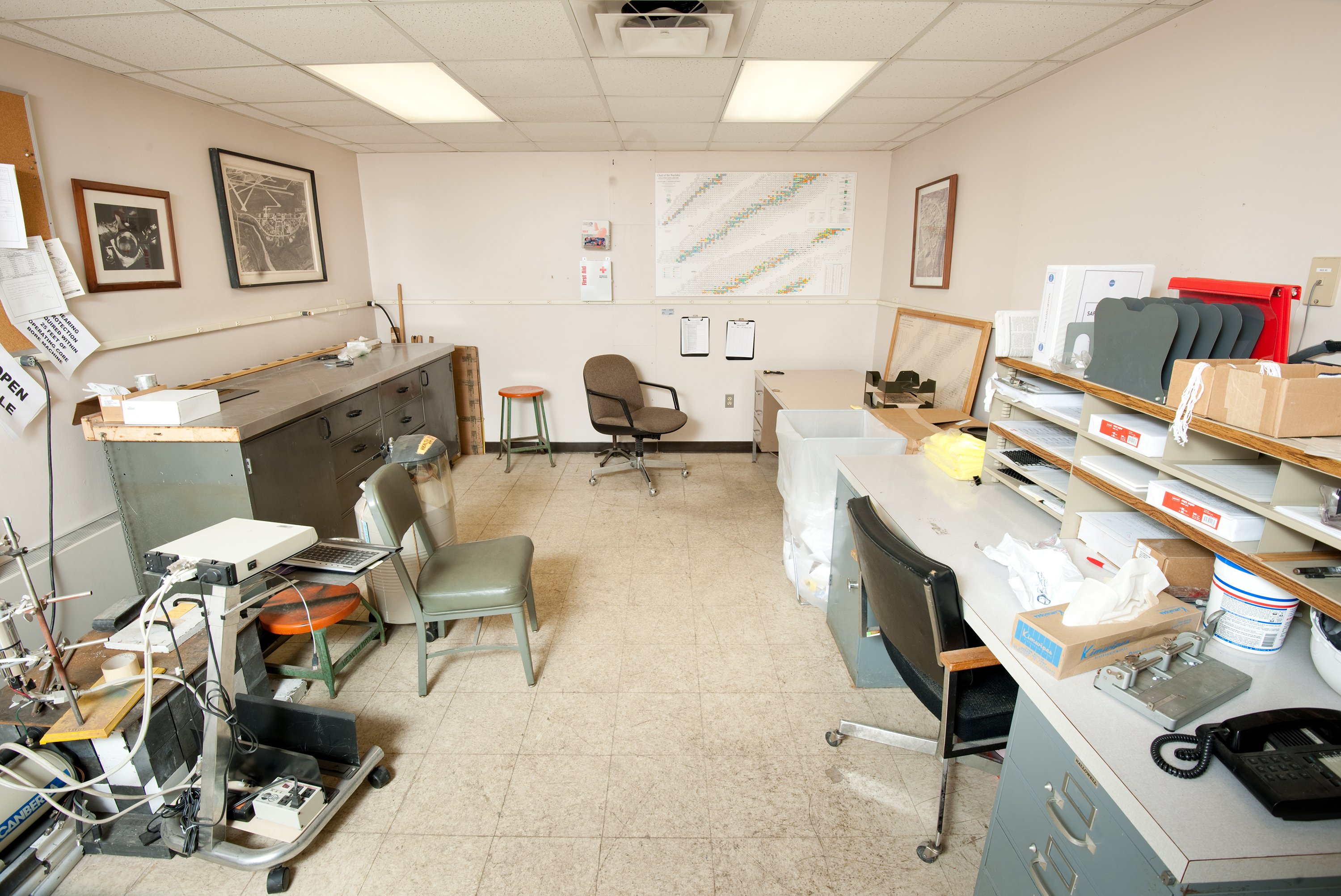 Empty control room.