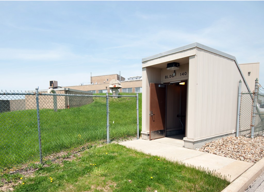 Above-ground entrance.