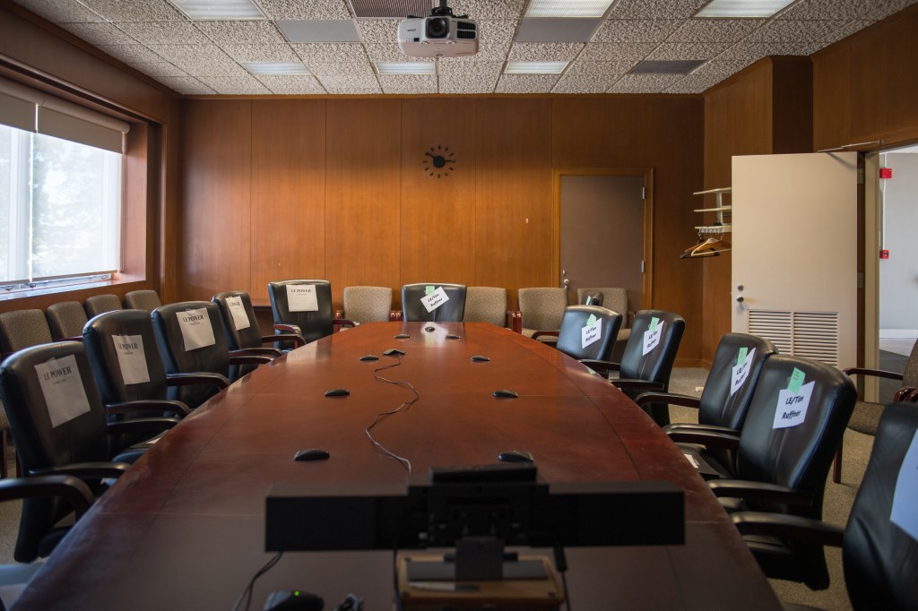 Empty conference room.