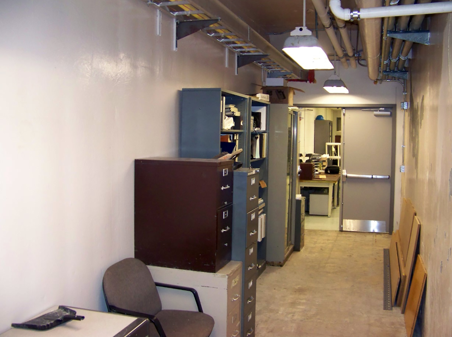 Equipment in corridor.