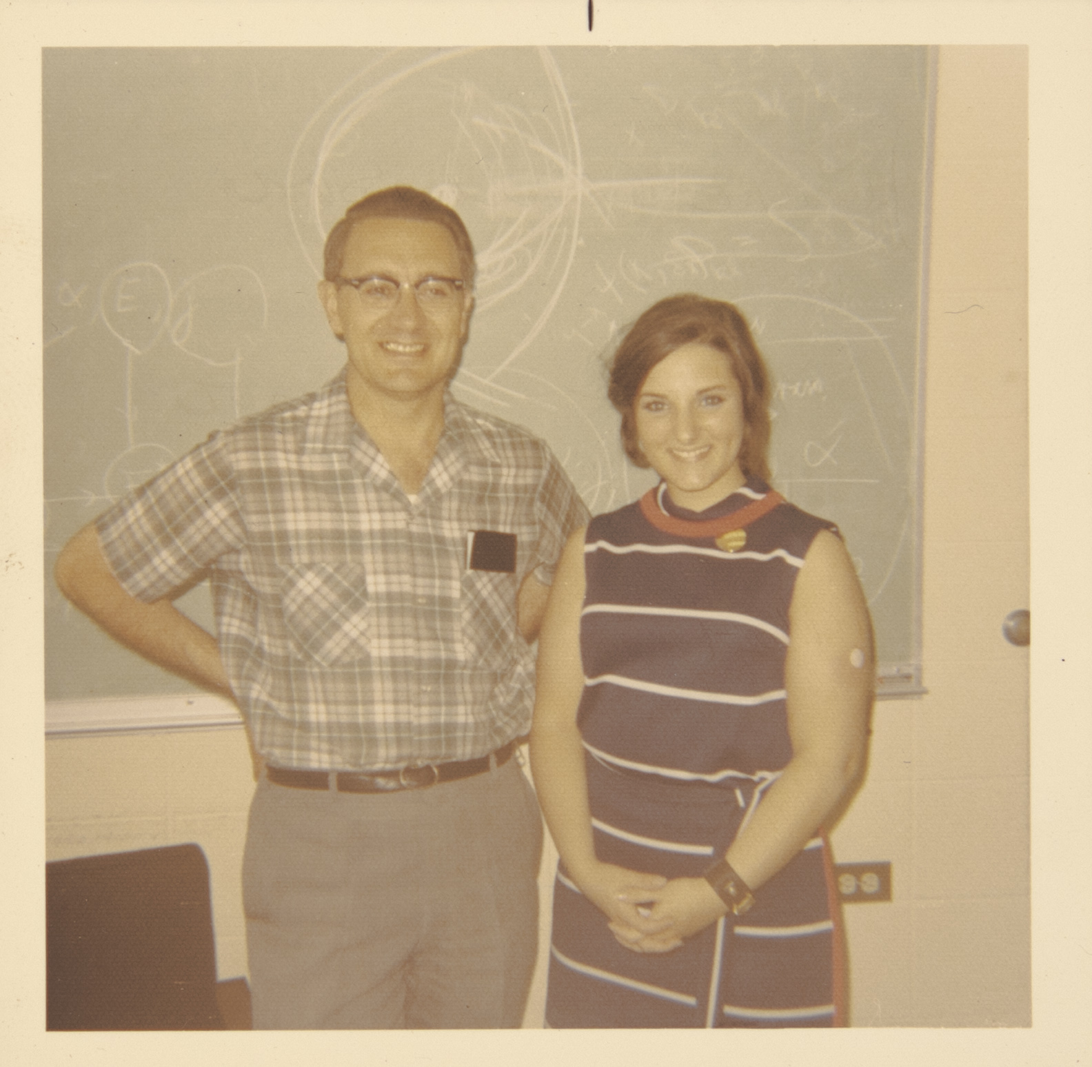 Dr. Roederer with his student Joanne Aaronson