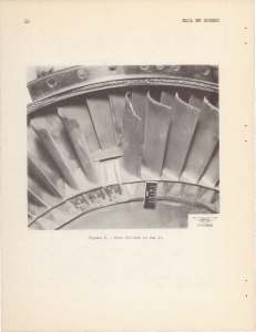 Close-up of turbine wheel
