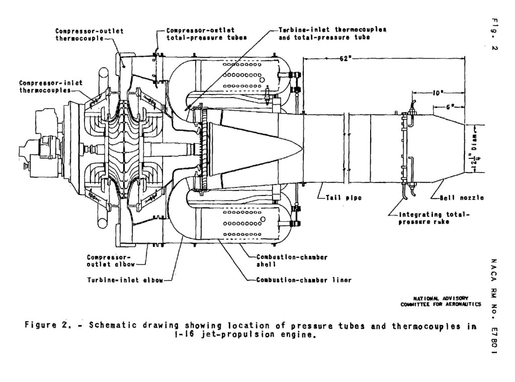 Schematic drawing of the General Electric I-16