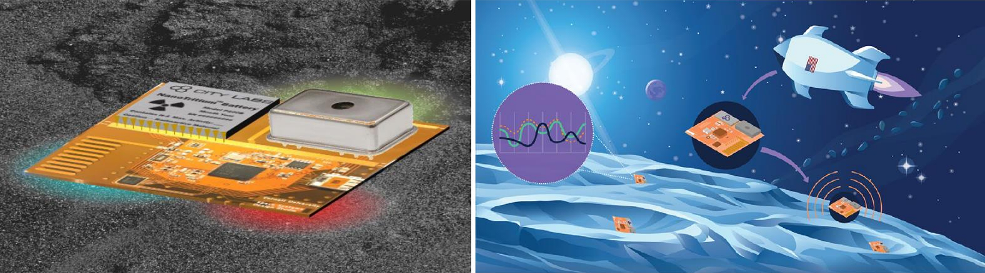 Autonomous Tritium Micropowered Sensors concept in space