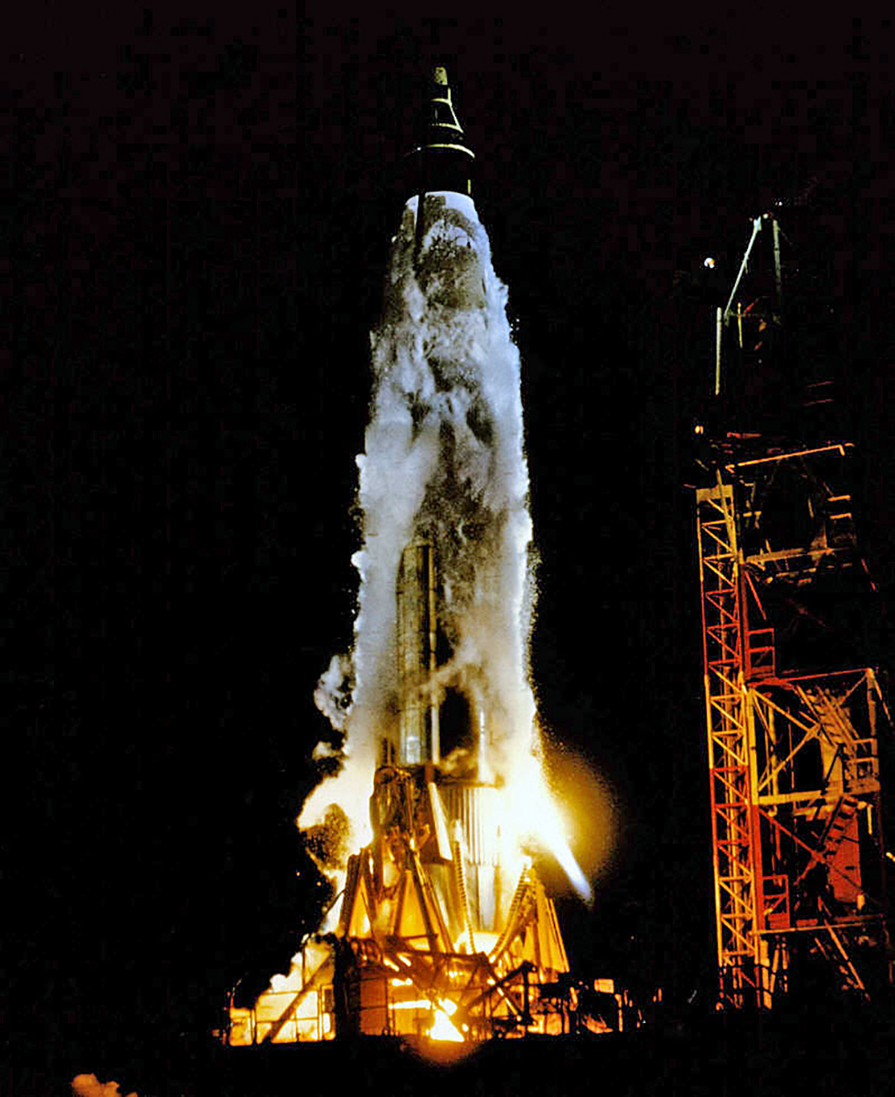 Atlas launch of Mercury capsule