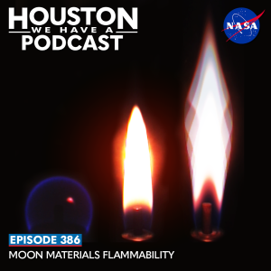 Houston We Have a Podcast Episode 386: Moon Material Flammability Images of flame tests conducted in microgravity, lunar gravity, and Earth gravity.