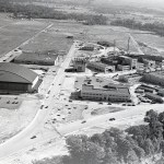 Aerial view of laboratory under construction.
