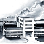 Drawing of exterior of Altitude Wind Tunnel.