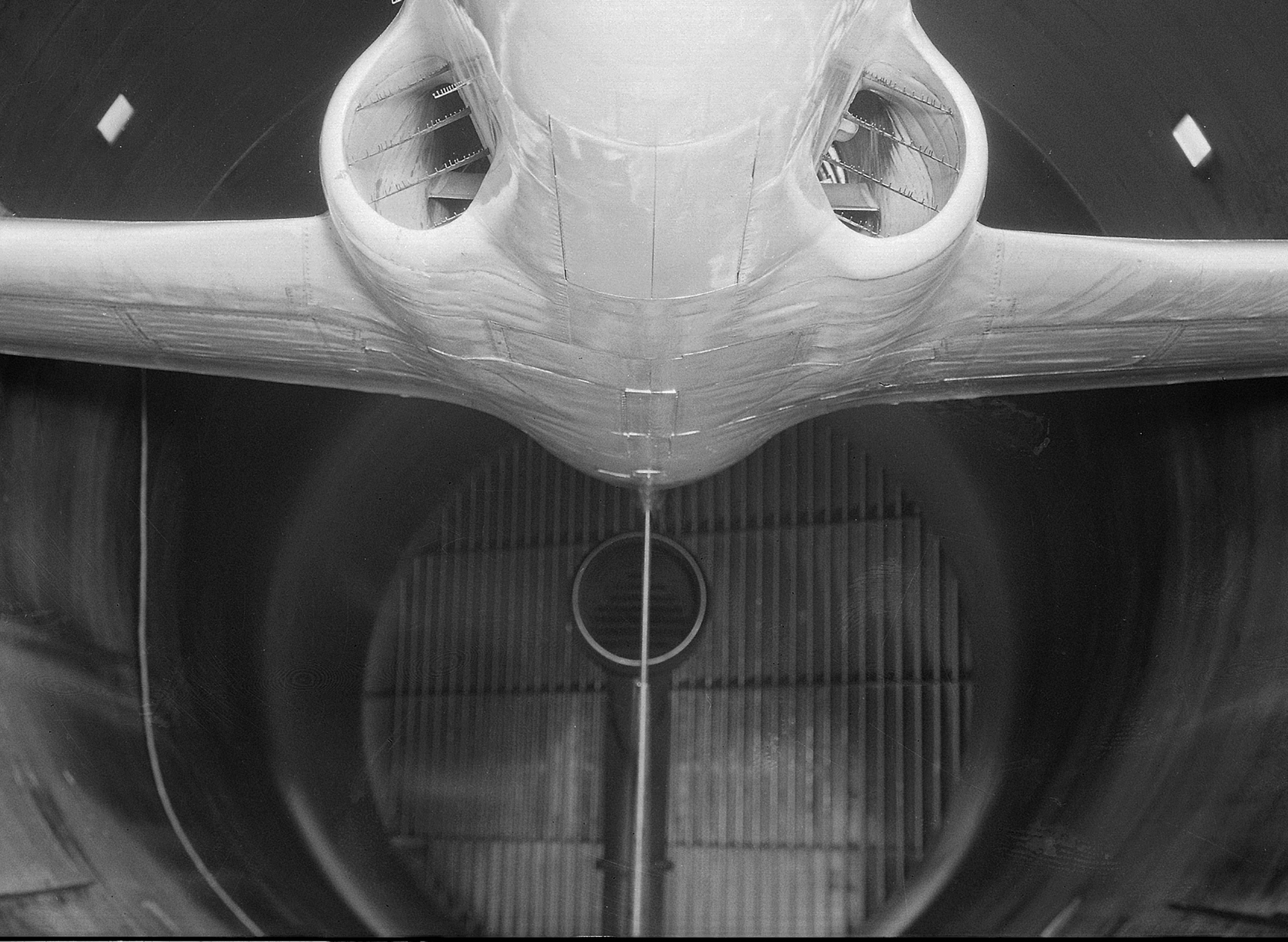 Lockheed YP-80A in Altitude Wind Tunnel with Air Scoop behind