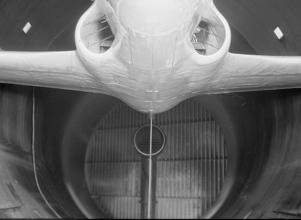 Lockheed YP-80A in Altitude Wind Tunnel with Air Scoop behind